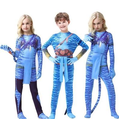 Avatar Cosplay Kostém Kinder Alien Halloween Outfit