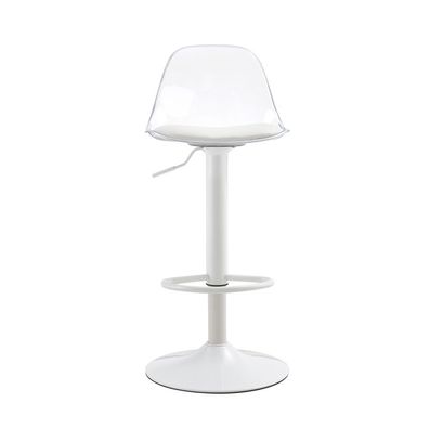 2er Set Barhocker höhenverstellbar drehbar mit transparenter Lehne