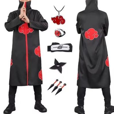 Uchiha Itachi Cosplay Kostém Mantel Outfit Anime Halloween Karneval