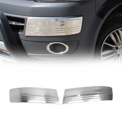 Kühlergrill Leisten Grillleisten für VW Transporter T5 2009-2015 Chrom Silber 2x