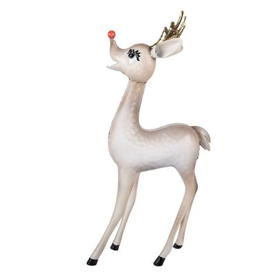 Clayre & Eef Weihnachtsdekoration mit LED-Beleuchtung Hirsch 28x10x55 cm / 2xAAA