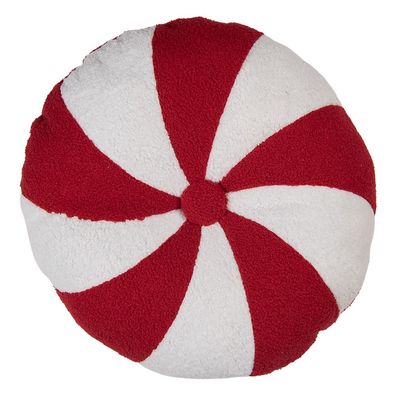 Clayre & Eef Dekokissen Ø 45x7 cm Rot Polyester (Gr. Ø 45x7 cm)