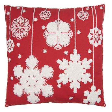 Clayre & Eef Dekokissen 45x45 cm Rot Polyester (Gr. 45x5x45 cm)