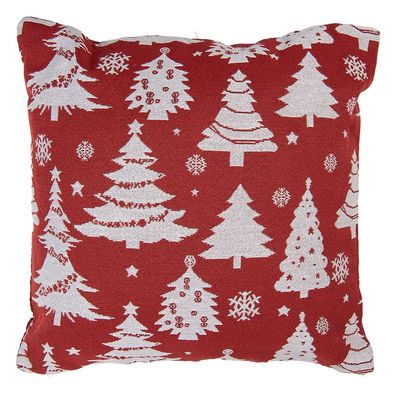 Clayre & Eef Dekokissen 45x45 cm Rot Polyester (Gr. 45x45x4 cm)