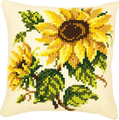 Vervaco PN-0008532 Kreuzstichkissen Sonnenblumen