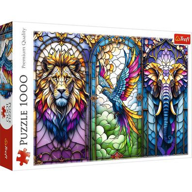 Trefl, Buntglas Tiere, 1000 Teile Puzzle