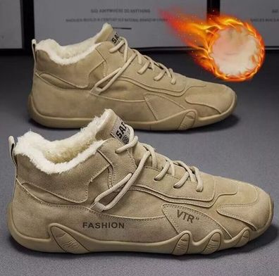 Herren Sneaker Warm Gefuttert Stiefel Schneeschuhe Winter Schuhe Stiefeletten