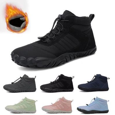 Herren Barfubschuhe Winterstiefel Damen Warme Traillaufschuhe Hohe Schneestiefel