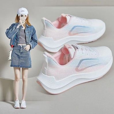 Damen Sportschuhe Slip Sneaker Strick Laufschuhe Schuhe Freizeit Turnschuhe