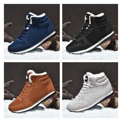 Herren Damen Warm Gefuttert Stiefel Schneeschuhe Winterboots Stiefeletten Schuhe