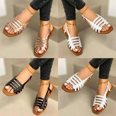 Damen Sommer Sandalen Leichte Slipper Sandaletten Sommerschuhe Strandschuhe