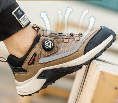 Sicherheitsschuhe Herren Damen Stahlkappe Arbeitsschuhe Sneaker Atmungsaktiv HQ