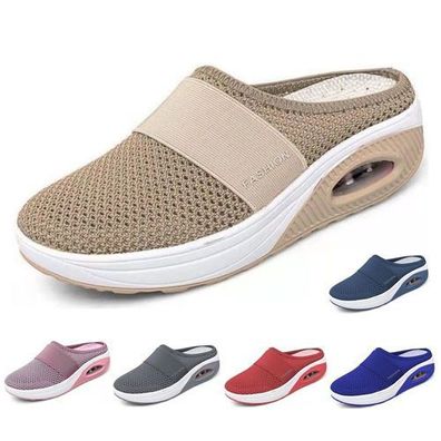 Damen Slip On Leichte Hausschuhe Freizeitschuhe Atmungsaktiv Sandalen Slipper