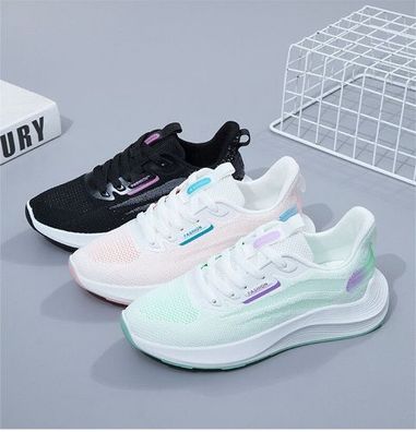 Damen Sportschuhe Slip Sneaker Strick Laufschuhe Schuhe Freizeit Turnschuhe