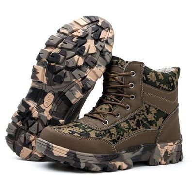 Arbeitsschuhe Winterstiefel Wanderstiefel Camouflage Herren Sicherheitsschuhe