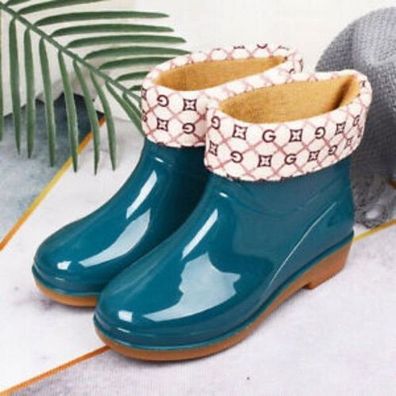 Damen Gummistiefel Stiefeletten Regenstiefel Gartenstiefel Regenschuhe Gr.36-40