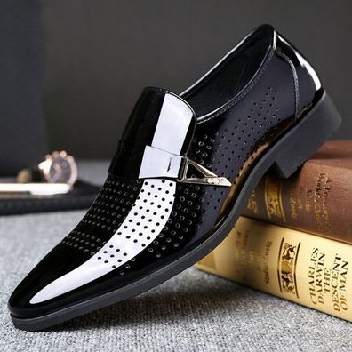 Herren Spitz Kleid Formelle Schuhe Business Sandale Hohl Out Sommer Atmungsaktiv