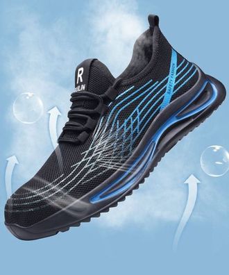 Atmungsaktiv Herren Damen Sicherheitsschuhe Arbeitsschuhe Stahlkappe Sneaker
