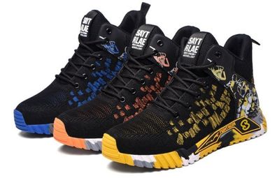 Herren Atmungsaktive Stahlkappe Sicherheitsschuhe Damen Schutzschuhe Hoch oben