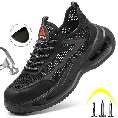 Leichte Sicherheitsschuhe Stahlkappe Arbeitsstiefel Atmungsaktive Herren Sommer