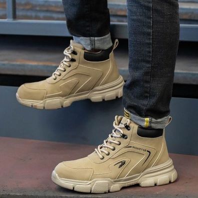 Herren Leichte Arbeitsschuhe Stahlkappe SchutzStiefel Gr38-46 Sicherheitsschuhe