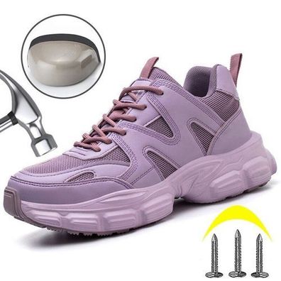Atmungsaktiv Leichte Damen Stahlkappe Arbeitsschuhe Sicherheitsschuhe Gr:35-39