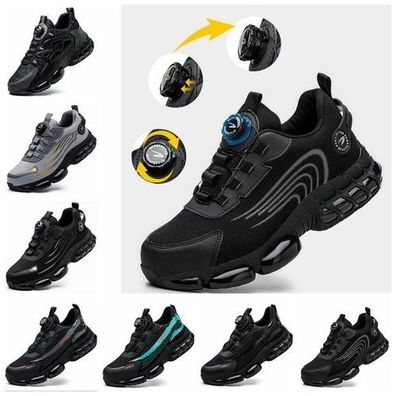 Neu Sicherheitsschuhe Knopfe Arbeitsschuhe Herren Damen Stahlkappe Turnschuhe
