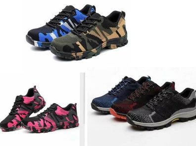 Arbeitsstiefel Atmungsaktiv Stahlkappe Sicherheitsschuhe Herren Damen Turnschuhe