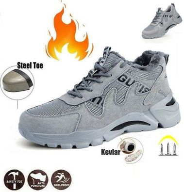 Herren Sicherheitsschuhe Leichte Atmungsaktiv Sportliche Winter Arbeitsschuhe