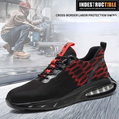Herren Damen Leicht Sicherheitsschuhe Stahlkappe Sport Sneaker Arbeitsschuhe