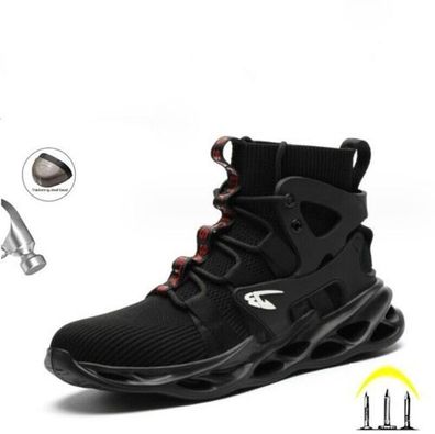 Herren Sicherheitsschuhe Stahlkappe Atmungsaktive Arbeitsschuhe Sport Sneake