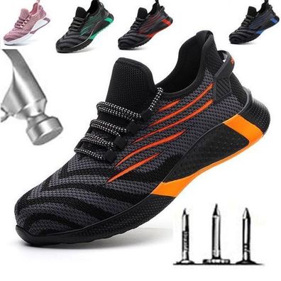 Herren Sicherheitsschuhe Damen Arbeitsschuhe Stahlkappe Leicht Schutzschuhe