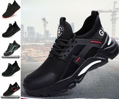 Neue Herren Damen Sicherheitsschuhe Stahlkappe Sportliche Leicht Arbeitsschuhe