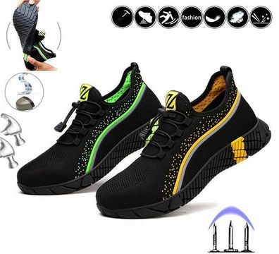 Leichte Sicherheitsschuhe Herren Damen Atmungsaktiv Arbeitsschuhe Sport Sneakers