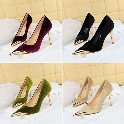 Damenschuhe Metallwind Stilettos Pumps Sandalen Sexy Party Nacht Club High Heels