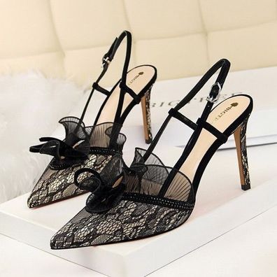 Damenschuhe Spitze Stilettos Pumps Sandalen Sexy Party Nacht Club High Heels