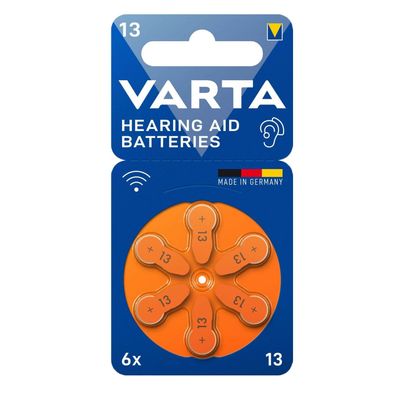 VARTA Hörgerätebatterien Zinc Air Hearing Aid 13 PR48 1,45V 6er Blister