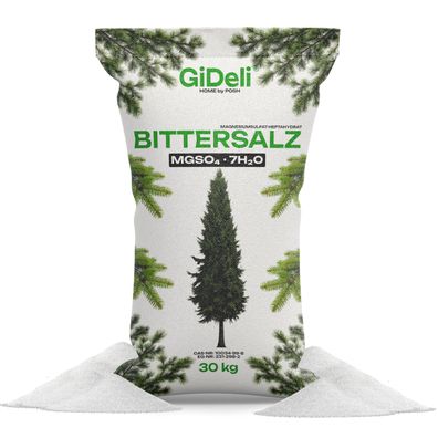 Bittersalz 30kg Magnesiumsulfat Koniferen Hecken Tannendünger Sofort Grün GiDeli