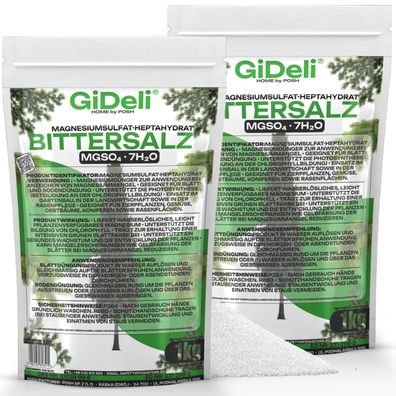 Bittersalz 2kg Magnesiumsulfat Koniferen Hecken Tannendünger Sofort Grün GiDeli