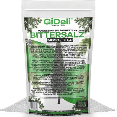 Bittersalz 5kg Magnesiumsulfat Koniferen Hecken Tannendünger Sofort Grün GiDeli