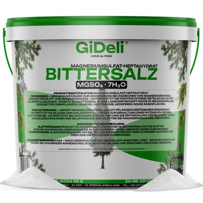 Bittersalz 500g Magnesiumsulfat Koniferen Hecken Tannendünger Sofort Grün GiDeli