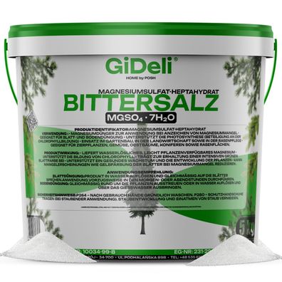 Bittersalz 5kg Magnesiumsulfat Koniferen Hecken Tannendünger Sofort Grün GiDeli