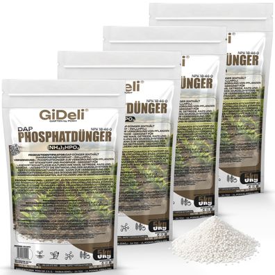 DAP 20kg Phosphatdünger Mais Getreide Granulat NPK 18-46 Wurzeln Löslich GiDeli