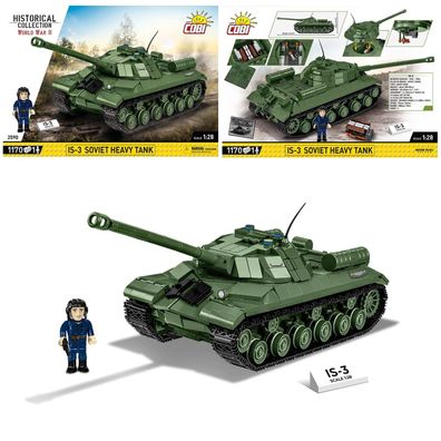 COBI 2590 Historical Collection WW2 IS-3 Soviet Heavy Tank Klemmbaustein Set