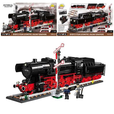 COBI 6287 DR BR 52 Steam Locomotive & Railway Semaphore Dampflokomotive