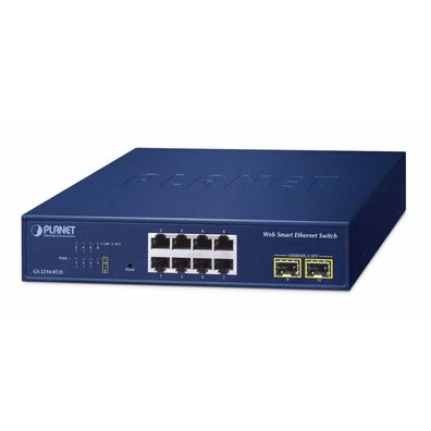 Planet 8-Port Web Smart Switch GS-2210-8T2S