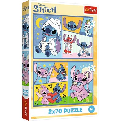 TREFL Puzzle Lilo & Stitch: Mit Stitch nicht langweilig 2x70 dlks