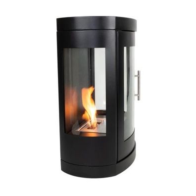 Oregon Panorama Ethanol Wandkamin Schwarz