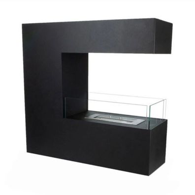 Topeka Raumtrenner Panorama Ethanolkamin Schwarz