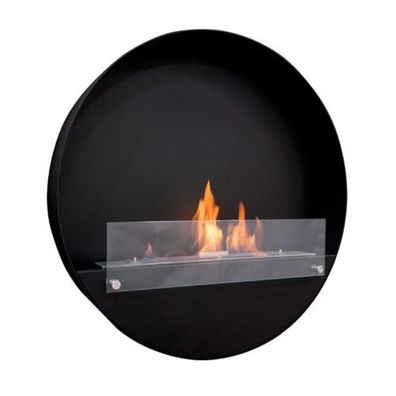 Delaware XL Ethanol Wandkamin Schwarz